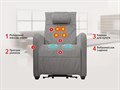 Кресло-реклайнер электрический с подъемом и массажем FUJIMO LIFT CHAIR F3005 VLFL Mouse 1733279705